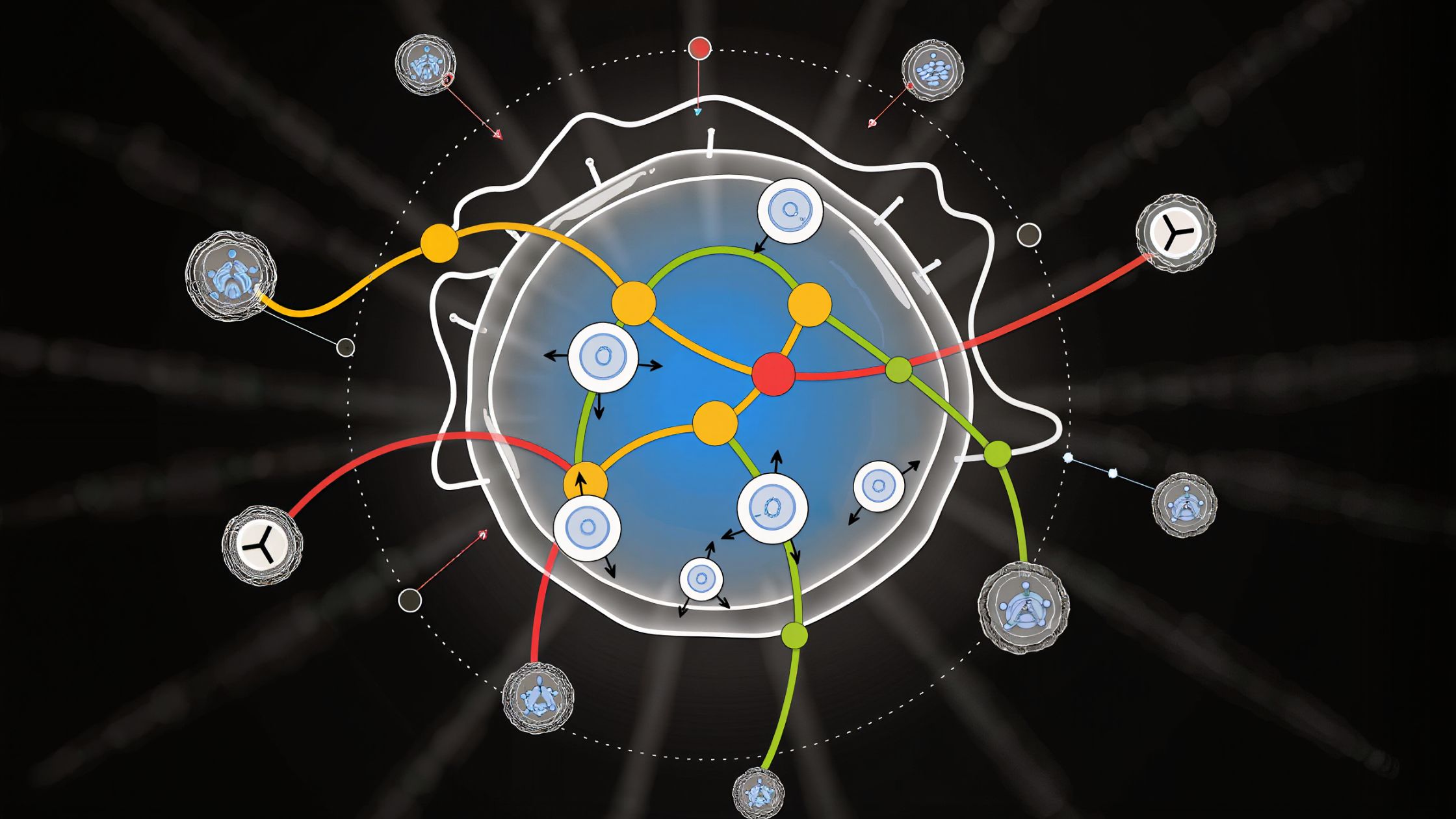Peptides and metabolic health cellular signaling illustration