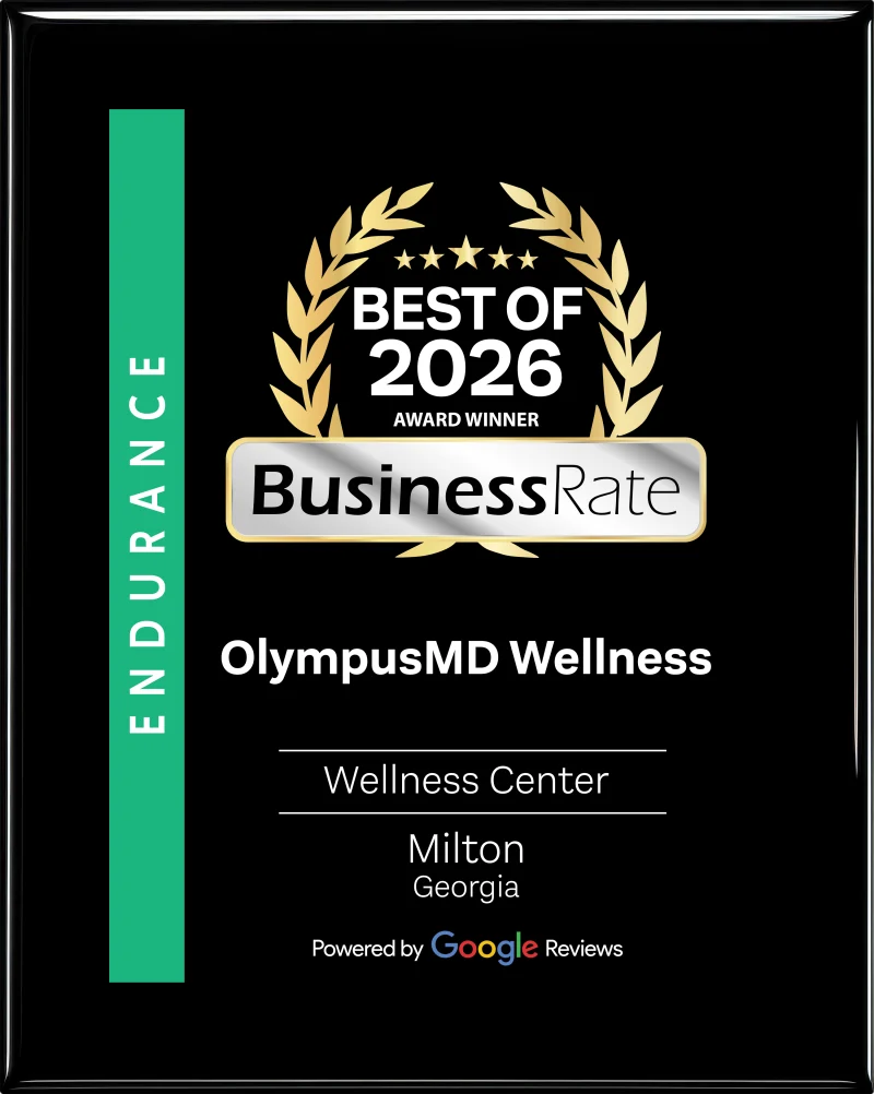 OlympusMD Wellness 2026 BusinessRate Endurance award for Wellness Center in Milton, Georgia